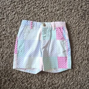 Vineyard Vines Kids Patchwork Shorts - Pink, Blue, Green